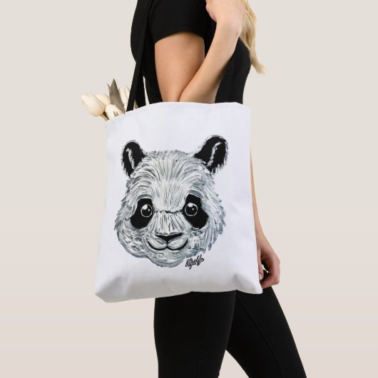 US machten handgemalte Tasche des Panda-2-Sided (Von Nahem)