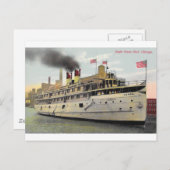 US Mail Boat, Chicago, 1910 - South Haven Boat  Postkarte (Vorne/Hinten)