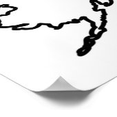 US Map Blank Kontur United Staaten Poster (Ecke)