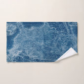 US Map Blueprint Badhandtuch Set (Handtuch)