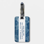 US Map Blueprint Gepäckanhänger (Rückseite vertikal)