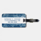 US Map Blueprint Gepäckanhänger (Rückseite horizontal)