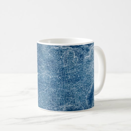 US Map Blueprint Kaffeetasse (VorderseiteRechts)