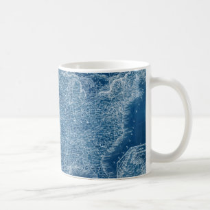 US Map Blueprint Kaffeetasse