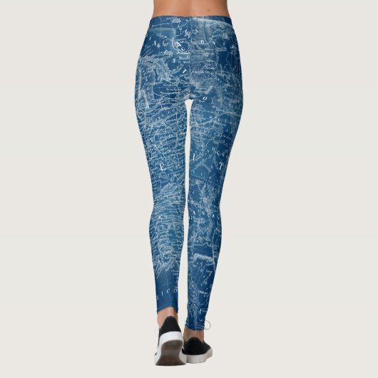 US Map Blueprint Leggings (Rückseite)