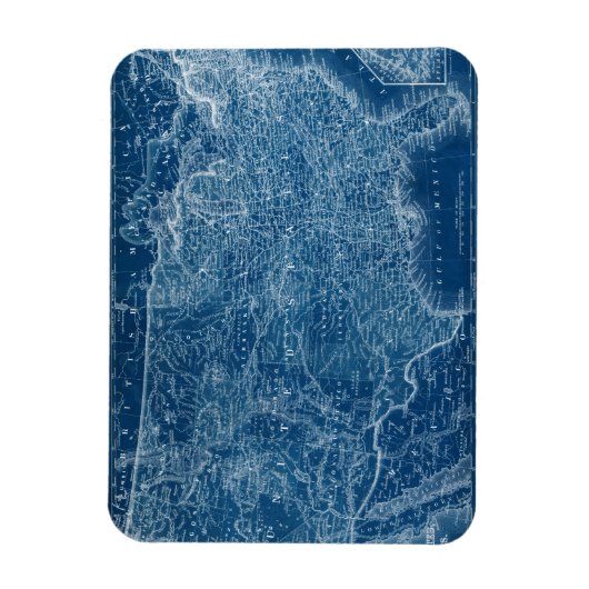 US Map Blueprint Magnet (Vertikal)