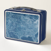 US Map Blueprint Metall Lunch Box (Vorderseite)