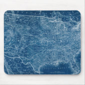 US Map Blueprint Mousepad (Vorne)
