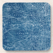 US Map Blueprint Untersetzer (Vorderseite)