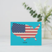 US Map Flag Postkarte (Stehend Vorderseite)