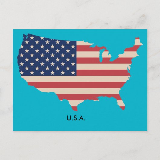 US Map Flag Postkarte (Vorderseite)
