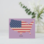 US Map Flag Postkarte (Stehend Vorderseite)