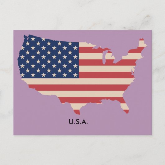 US Map Flag Postkarte (Vorderseite)