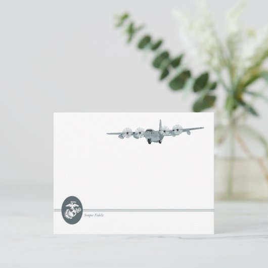 US Marine Aviation [C-130] Postkarte (Stehend Vorderseite)
