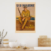 US Marine-Be-A-Sea-Soldaten Poster (Küche)