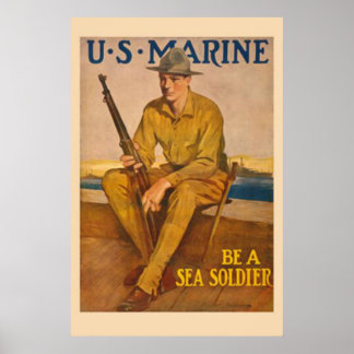 US Marine-Be-A-Sea-Soldaten Poster
