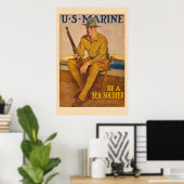 US Marine-Be-A-Sea-Soldaten Poster (Heimbüro)