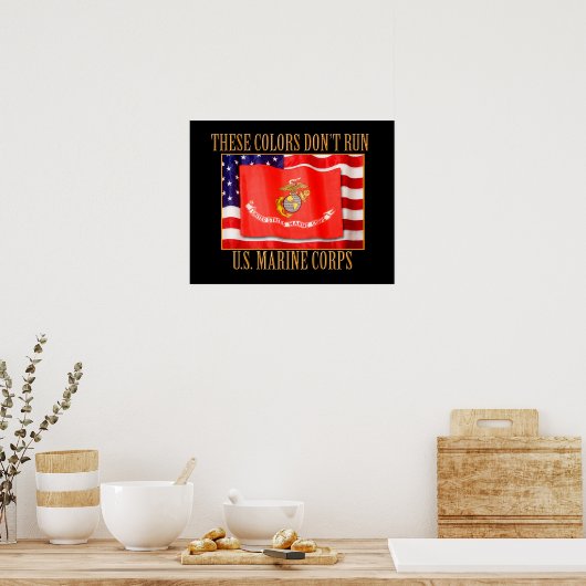 US Marine Corps 20" x 16" Print Poster (Küche)