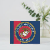 US Marine Corps - Remüde Blue Postkarte (Stehend Vorderseite)