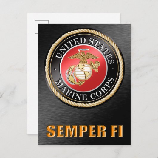 US Marine Corps Semper Fi Postkarten (Vorne/Hinten)