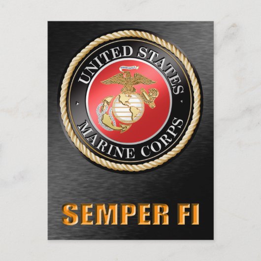 US Marine Corps Semper Fi Postkarten (Vorderseite)