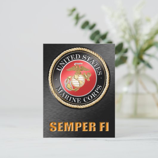 US Marine Corps Semper Fi Postkarten (Stehend Vorderseite)
