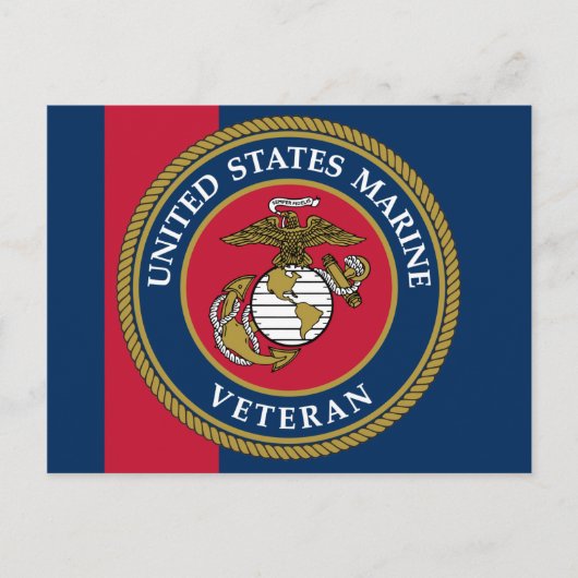 US Marine Corps - Veteran Blue Postkarte (Vorderseite)