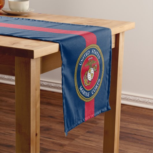 US Marine Corps - Veteran Blue Red Strip Kurzer Tischläufer (Beispiel)