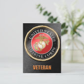 US Marine Corps Veteran Postcard Postkarte (Stehend Vorderseite)
