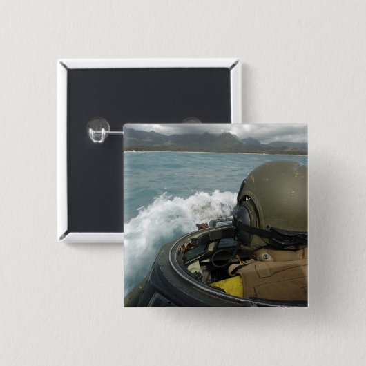 US-Marine fährt ein amphibisches Angriffsfahrzeug Button (Vorne & Hinten)