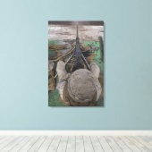 US Marine feuert eine Maschinenpistole vom Typ M2  Leinwanddruck (Insitu (Holzboden))