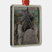 US Marine feuert eine Maschinenpistole vom Typ M2 Ornament Aus Metall (Rechts)