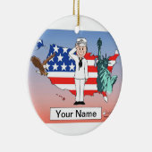 US-Marine - Frau Keramik Ornament (Rechts)