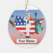 US-Marine - Frau Keramik Ornament (Links)