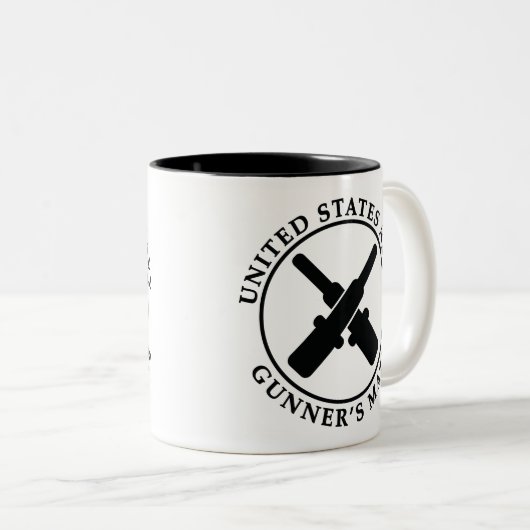 US MARINE Gunner-Kaffeetasse Zweifarbige Tasse (VorderseiteRechts)