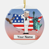 US-Marine - Mann Keramikornament (Vorne)