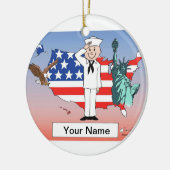 US-Marine - Mann Keramikornament (Links)