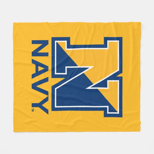 US-Marine | Marine Initial N Fleecedecke (Vorderseite (Horizontal))