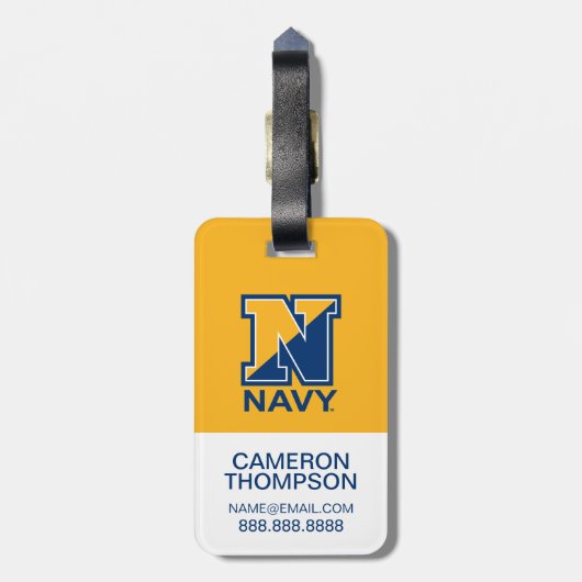 US-Marine | Marine Initial N Gepäckanhänger (Rückseite vertikal)