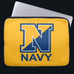 US-Marine | Marine Initial N Laptopschutzhülle<br><div class="desc">Der Buchstabe N Logo,  der die United Staaten Navy in einem knalligen Blau- und Golddesign darstellt.</div>