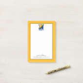 US-Marine | Marine Initial N Post-it Klebezettel (Auf Schreibtisch)