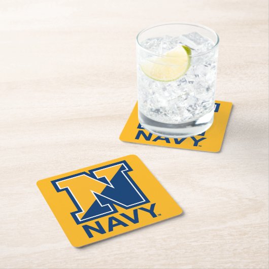 US-Marine | Marine Initial N Rechteckiger Pappuntersetzer (Vor Ort)