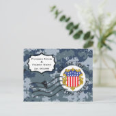 US MARINE Marine Save the Date und Flagge Ankündigungspostkarte (Stehend Vorderseite)