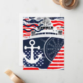 US-Marine Mitteilungskarte (Vorderseite/Rückseite Beispiel)