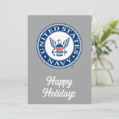 US-Marine | Navy Alt Emblem Feiertagskarte (Stehend Vorderseite)