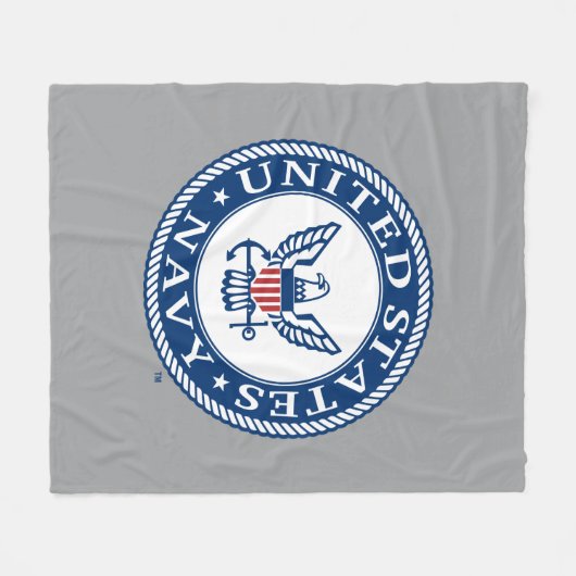 US-Marine | Navy Alt Emblem Fleecedecke (Vorderseite (Horizontal))