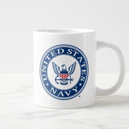 US-Marine | Navy Alt Emblem Jumbo-Tasse (Rechts)