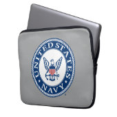 US-Marine | Navy Alt Emblem Laptopschutzhülle (Vorderseite Links)