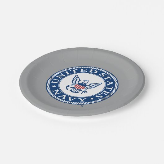 US-Marine | Navy Alt Emblem Pappteller (Schrägansicht)