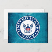 US-Marine | Navy Alt Emblem Postkarte (Vorne/Hinten)